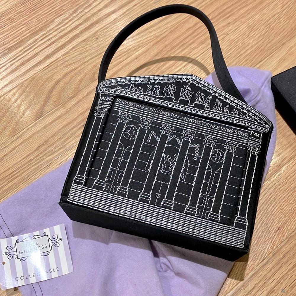 Collectible limited edition Lulu Guinness embroidered building bank bag 66/500